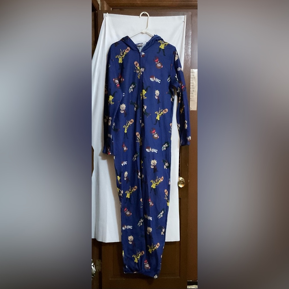 Funimation: woman’s royal blue union suit Haticahi Shuaisha pajamas size medium
